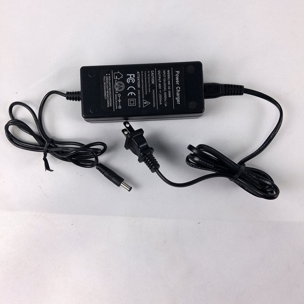 HK-42-2000 AC Adapter 42V 2A Power Supply Charger 36V Li-ion Battery DC Plug
